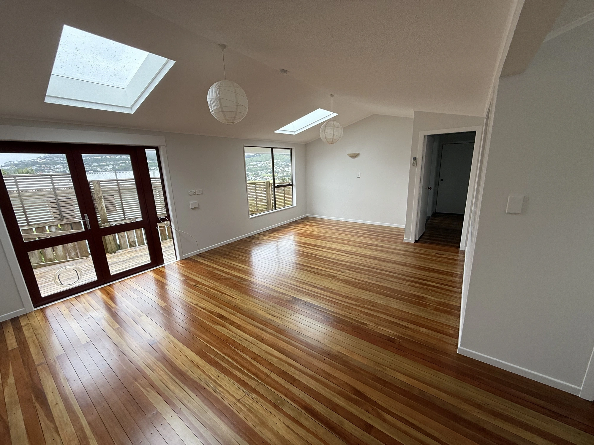 After stage completed area with bright finish and clean detail work